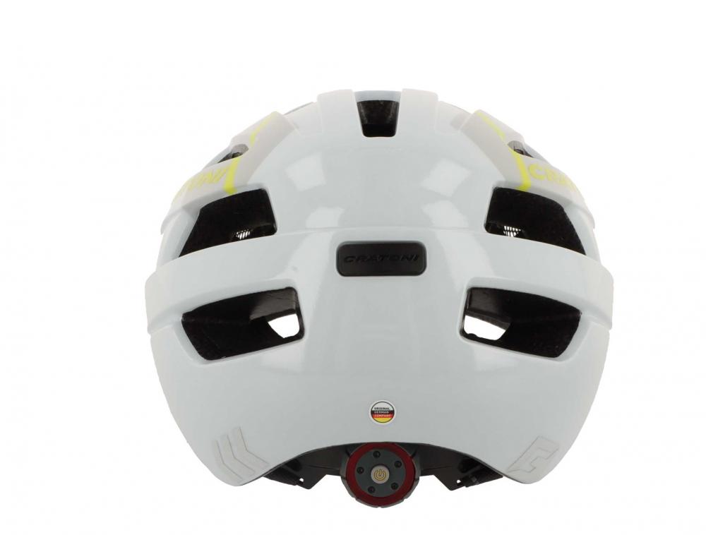 Cratoni Helm Velo-X City weiß lime glanz S/M 52 bis 57cm
