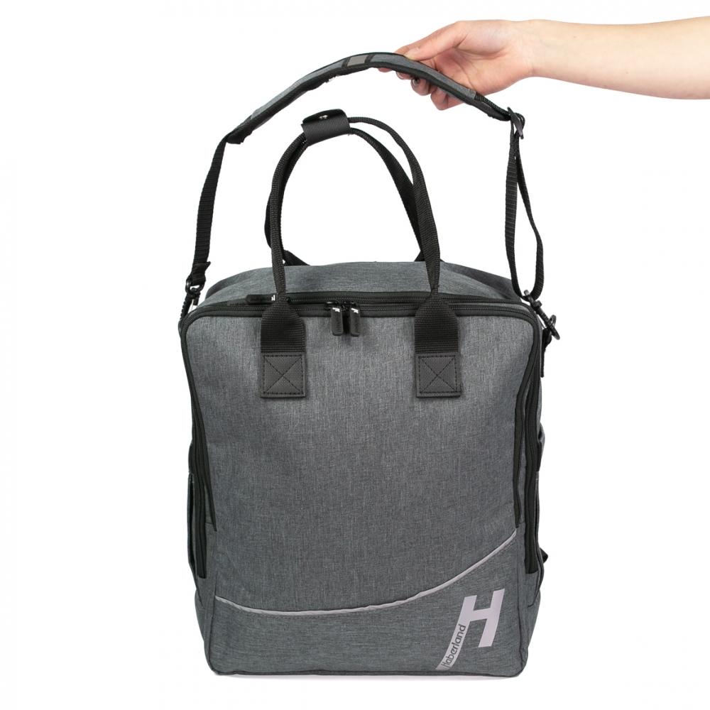Haberland Frontträger-Rucksack More Than Work anthrazit - flexible Transportlösung für Frontgepäckträger