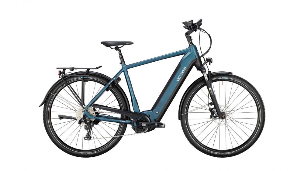 VICTORIA Elektro-Trekkingrad "TRESALO 14" (#1), Diamant, 28", dark night matt, 1x10-Gang Shimano Cues, 50 cm / S