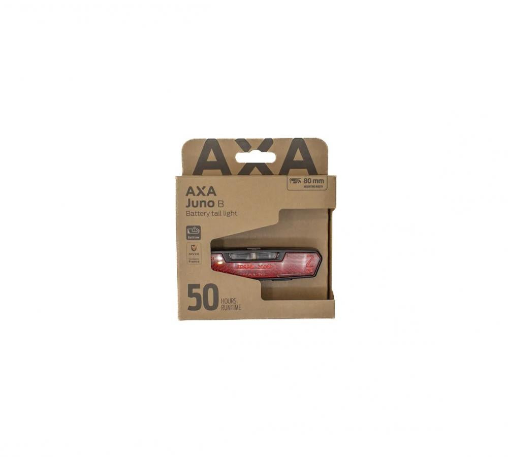Axa Batterie Tr. Rücklicht Juno B schwarz 80 mm LED Gepäckträger StVZO - Batterie-Rücklicht