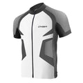 CHIBA Race Pro Shirt Men - Radtrikot XL weiß/schwarz, atmungsaktiv, mit Rückentaschen