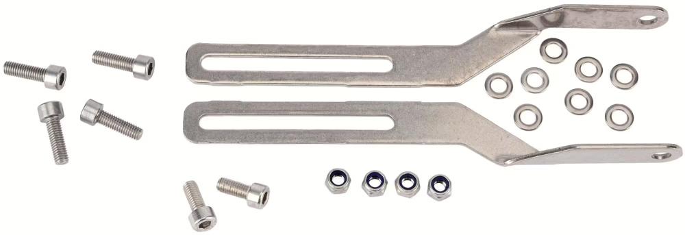 Pletscher Gepäckträger Athlete 26-28 Zoll - verstellbarer Aluminium-Gepäckträger mit Federklappe, klappbarer Taschenabstützung, 3-Punkt-Adaptersystem, Pumpenhalter, schwarz, bis 25 kg Tragkraft