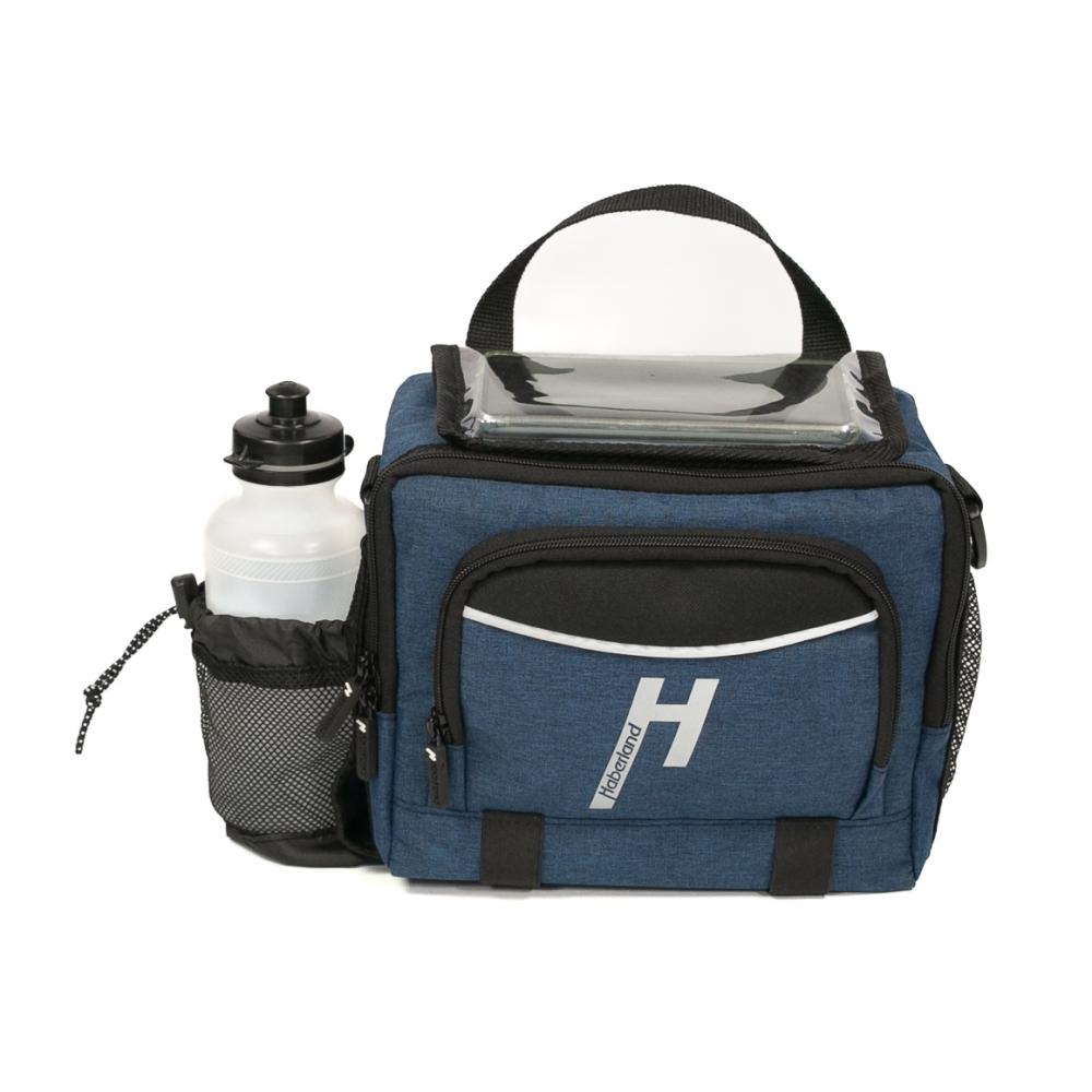 Haberland Lenkertasche 6l Bottle blau - praktische Lenkertasche mit KLICKfix und Flaschenfach