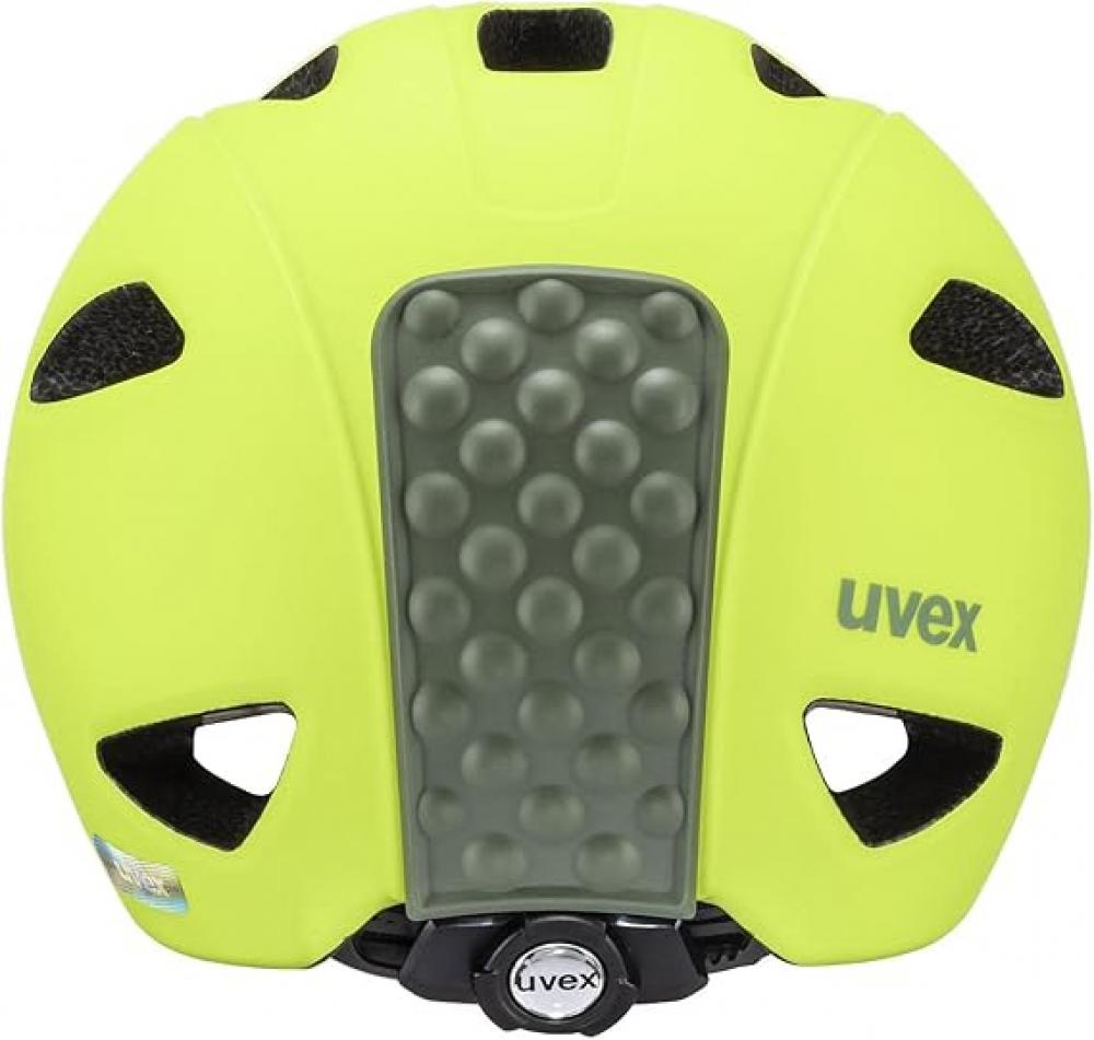 uvex Oyo Kinder-Helm neon yellow-moss green 50-54 cm - Inmould-Technologie, uvex xTRA Shield, KID PROtect Pad, IAS-System, 10 Belüftungen, optional LED