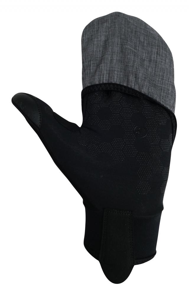 CHIBA Overflap Light - Radhandschuhe L hellgrau, wind- & wasserdicht, Thermofleece, Touchfinger