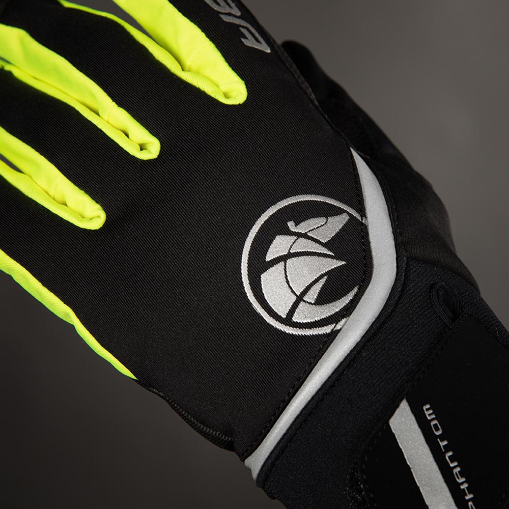 CHIBA Phantom - Radhandschuhe XL schwarz/neongelb, winddicht & touchscreenfähig