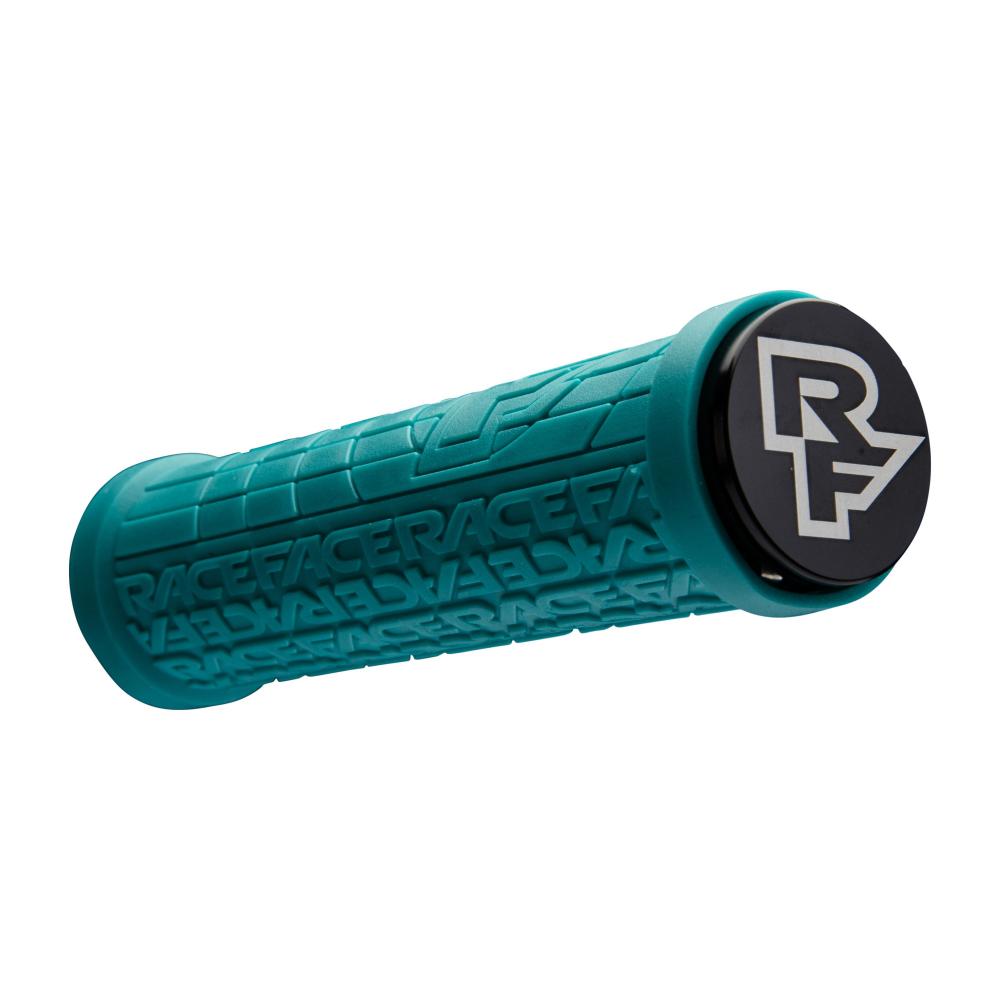 Race Face Grippler Lock-On Griff 33mm in Türkis für sicheren Halt und Komfort.