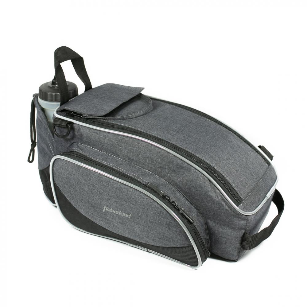 Haberland Gepäckträgeraufsatztasche Flexibag XL beige - erweiterbare Racktime 2.0 Fahrradtasche