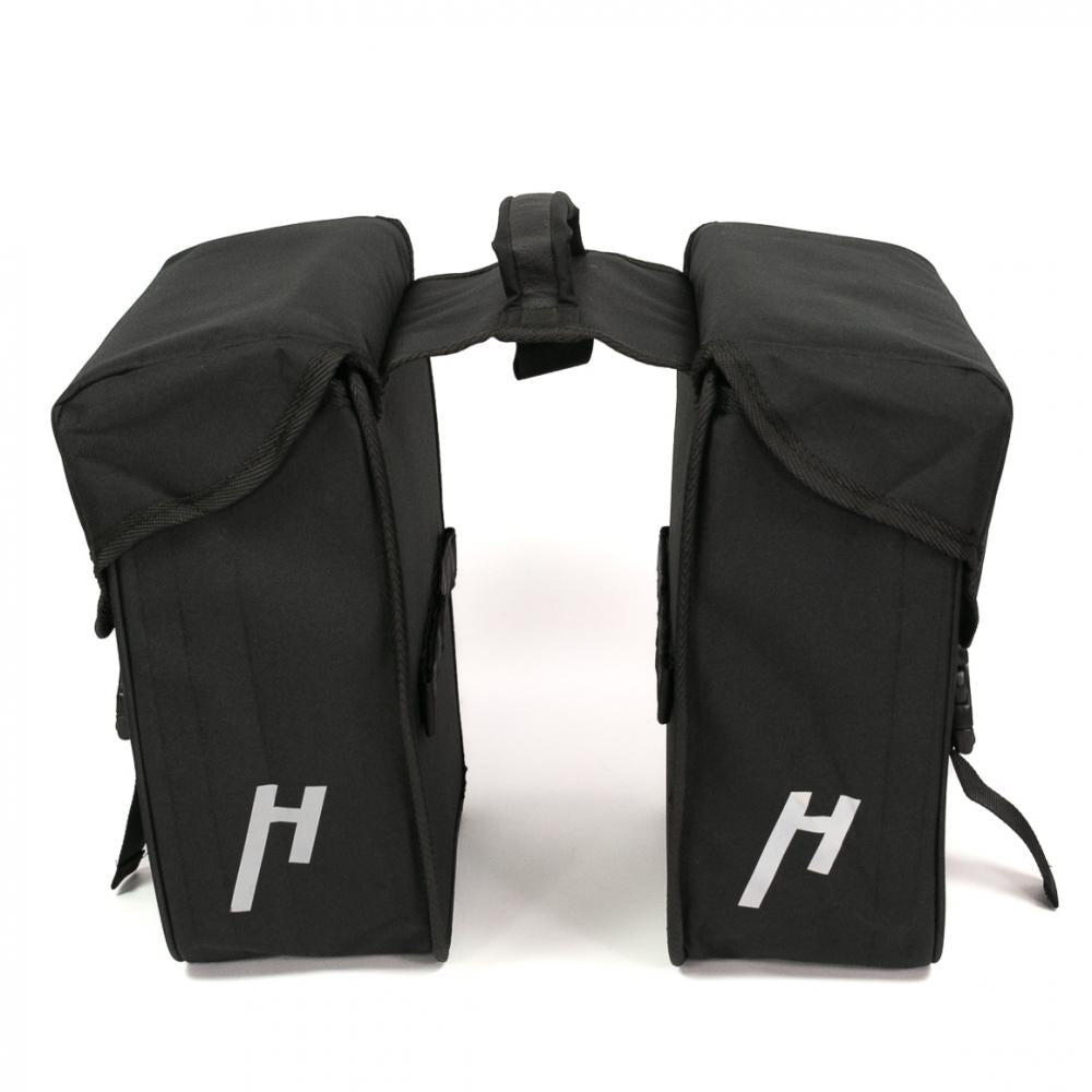 Haberland Doppeltasche 18l Basic S 3.0 schwarz - kompakter Stauraum für den Gepäckträger