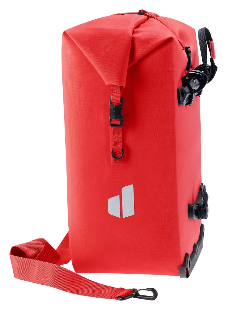 Deuter Visby 25+5 Fahrradtasche 25 Liter - wasserdicht mit BagFix-Halterung in Cherry-Rot