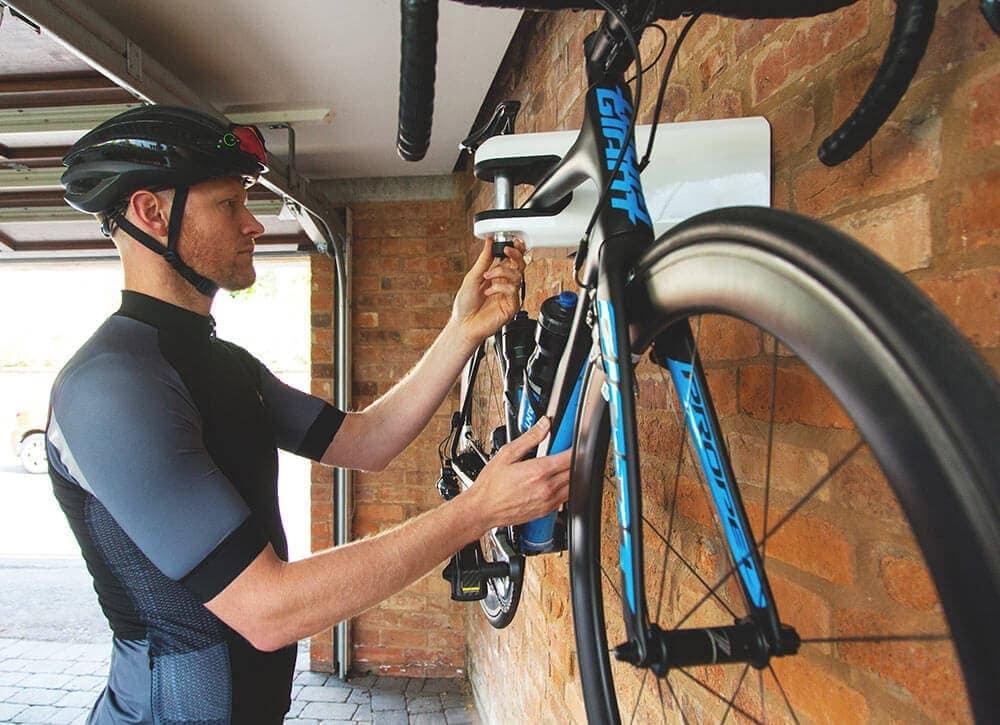 Hiplok AIRLOK Fahrrad Wandhalterung Sicherheitshalter schwarz - gehärteter Stahlrahmen - integrierter 30 Millimeter Sperrbolzen - Sold Secure Diamond - Wandmontage Innen und Außen