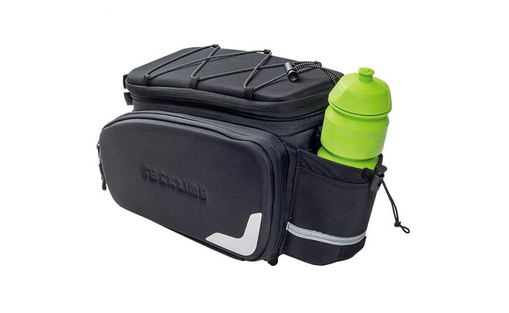 Racktime Odin Gepäckträgertasche schwarz 8+11L mit Trinkflaschenhalter, reflektierend, erweiterbarem Fach, Snapit 1.0.