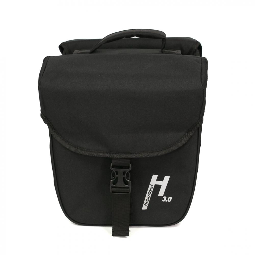 Haberland Doppeltasche 18l Basic S 3.0 schwarz - kompakter Stauraum für den Gepäckträger