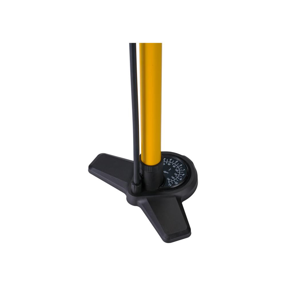 BBB Cycling BBB Standpumpe Air Boost composite One Size Gelb - kraftvolles Aufpumpen mit Präzisionsmanometer