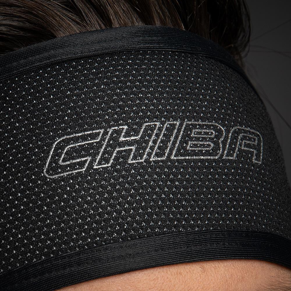 CHIBA Windstopper Stirnband - L/XL, schwarz, Thermofleece, winddicht, reflektierendes Logo