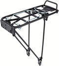 Pletscher Gepäckträger Athlete 26-28 Zoll - verstellbarer Aluminium-Gepäckträger mit Federklappe, klappbarer Taschenabstützung, 3-Punkt-Adaptersystem, Pumpenhalter, schwarz, bis 25 kg Tragkraft