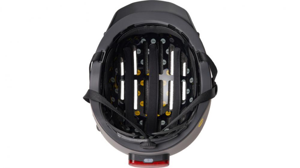 Thousand Chapter Urban Grey L MIPS - Fahrradhelm für Erwachsene, Größe L 59-62 cm, abnehmbares Visier, Magnetverschluss, integriertes Rücklicht, urbanes Design, hohe Sicherheit