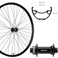 Roland Vorderrad 28" Disc Centerlock schwarz SE RIVAL 26 Aluminium HB-TC500 Steckachse 110mm