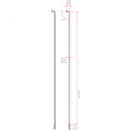 DT Swiss Speiche Champion 2.0 VE100 silber 222 mm - robuste J-Bend-Speiche für Straße & MTB
