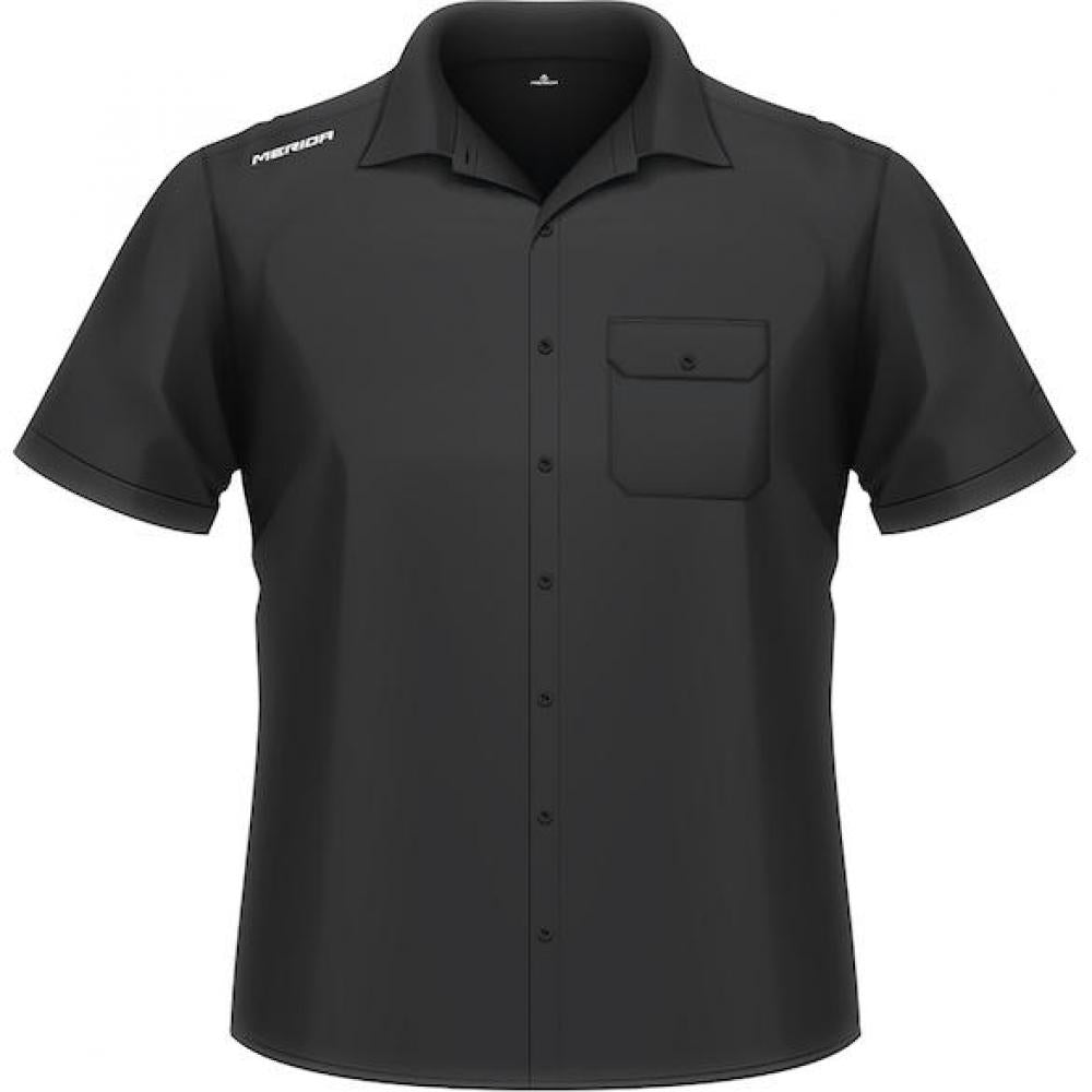 Merida Business-Shirt kurzarm schwarz M Schwarz - elegantes Business-Hemd der neuesten Version