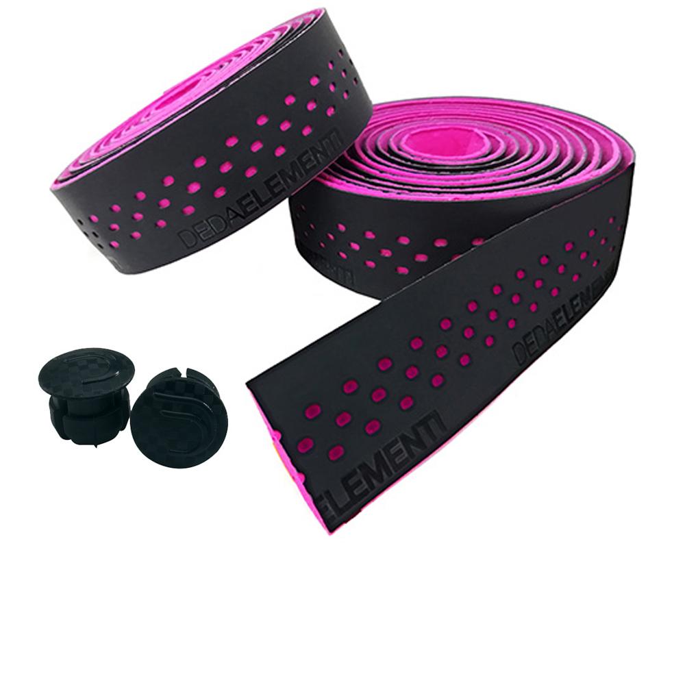 Deda Presa Lenkerband schwarz/neon pink zweilagig mit EVA-Schaumstoff und perforierter PU-Beschichtung für optimalen Grip und Komfort, 210 cm Länge, 30 mm Breite, 3 mm Dicke