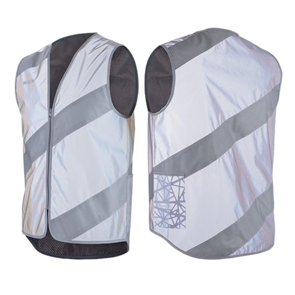 Wowow Sicherheitsweste Roadie Jacket Full Reflective Größe M grau
