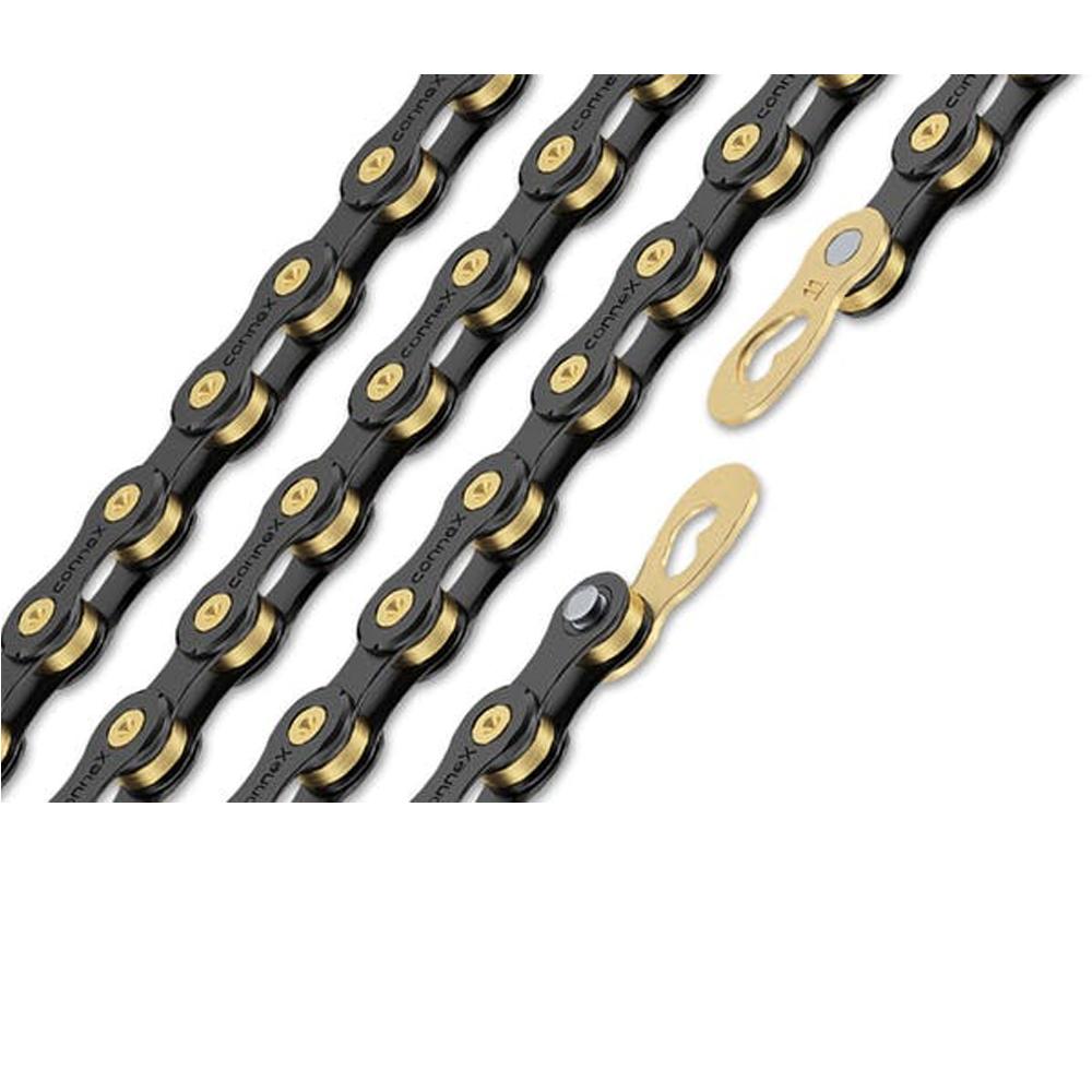 Connex Wippermann 11-fach Schaltungskette 11SB schwarz-gold mit Kettenschloss.
