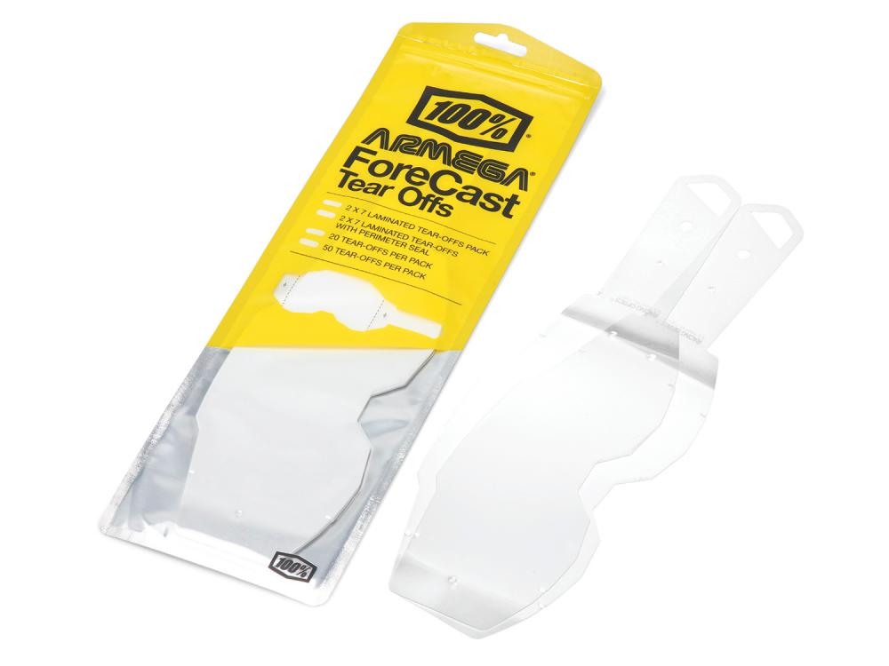 100% Armega Forecast Standard Tear-Offs (20 pcs) unis no color - klare Sicht bei jedem Ride