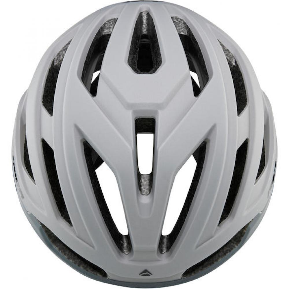Merida Helm Apex grau 58-62 cm Grau - leichter Stradenhelm mit Top-Belüftung