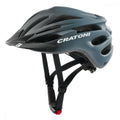 Cratoni Kinder-Fahrradhelm Pacer Jr. schwarz-grau matt, abnehmbares Visier, Belüftungsöffnungen, Reflektoren.