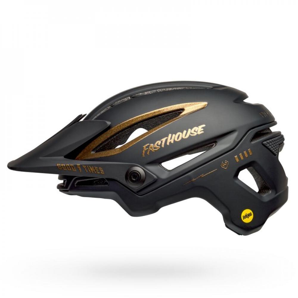 Bell Fahrradhelm Sixer Mips matt schwarz gold fasthouse M 55-59 cm