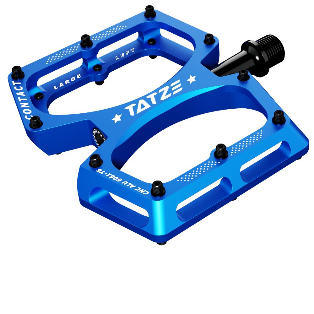 Tatze CONTACT CNC Kids Plattformpedal blau, Aluminium, 10 Pins je Seite, kinderspezifisch, robust & leicht, für MTB & BMX