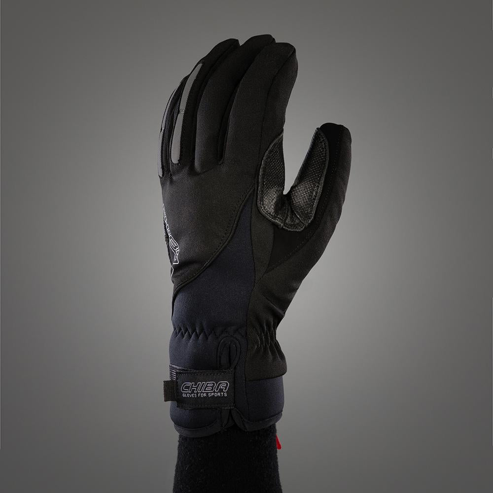 CHIBA Warm Winter - wasserdichte Winter-Radhandschuhe, schwarz, Größe M