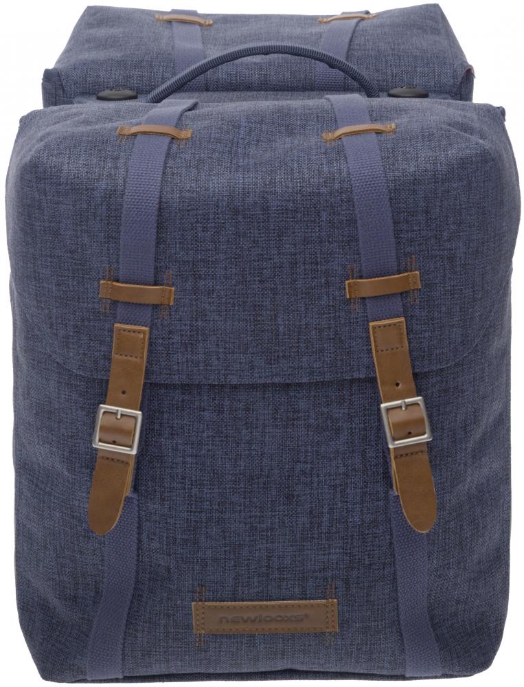 New Looxs Doppelpacktasche Mondi Double Cotton II 2x 18-20L Blue - praktische Racktime-Gepäckträgertasche