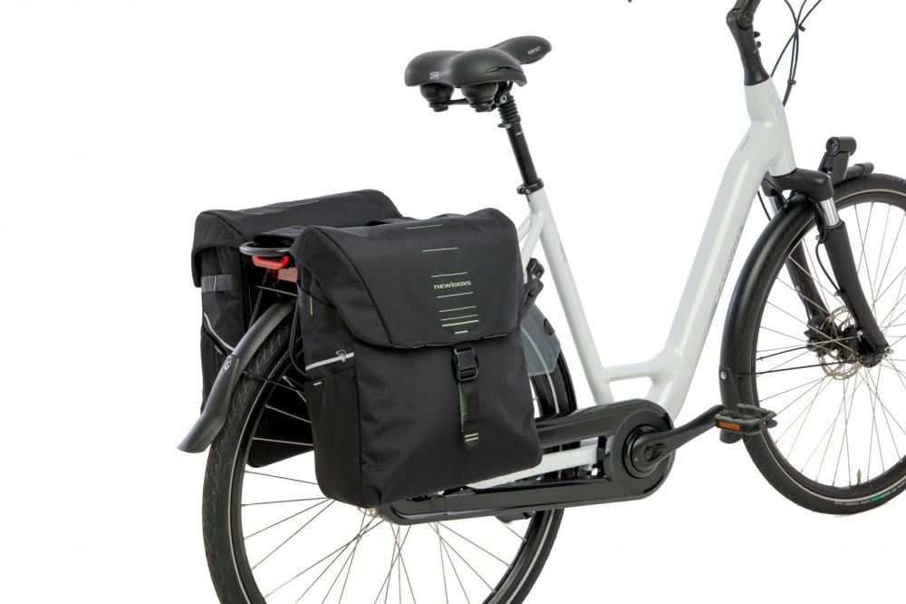 New Looxs Doppelpacktasche Vigo Double Black Green 2x 18 l Black - vielseitiger Gepäckträger-Allrounder