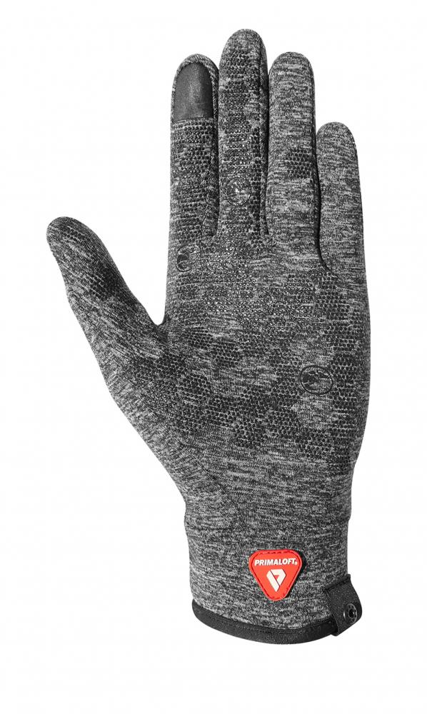 CHIBA Urban Performer - Thermostretch Radhandschuhe XS hellgrau mit Primaloft & Touchfunktion
