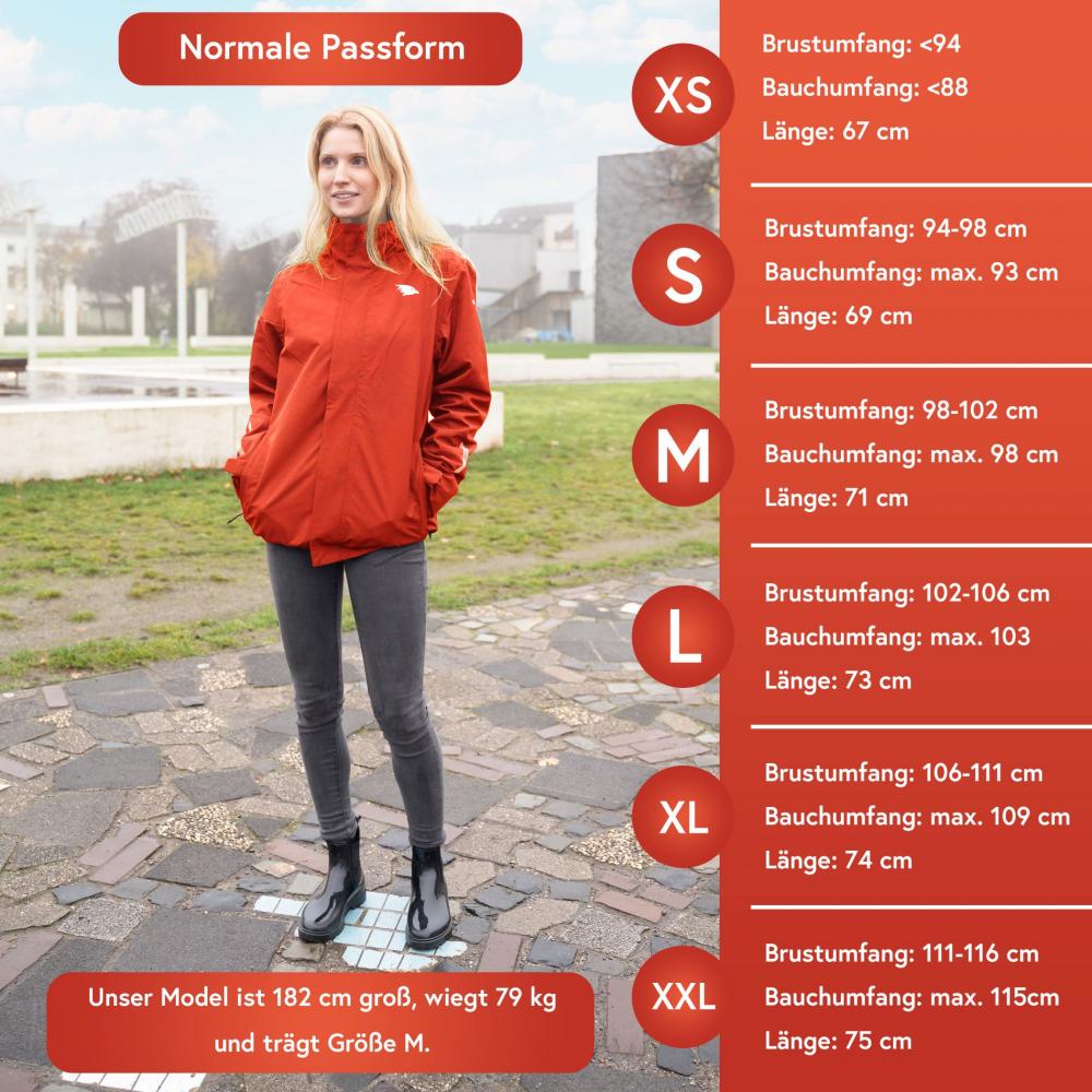 Valkental Damenjacke 3in1 Smart Jacket wasserdichte Jacke mit Fleece Zipp-In XXL rot