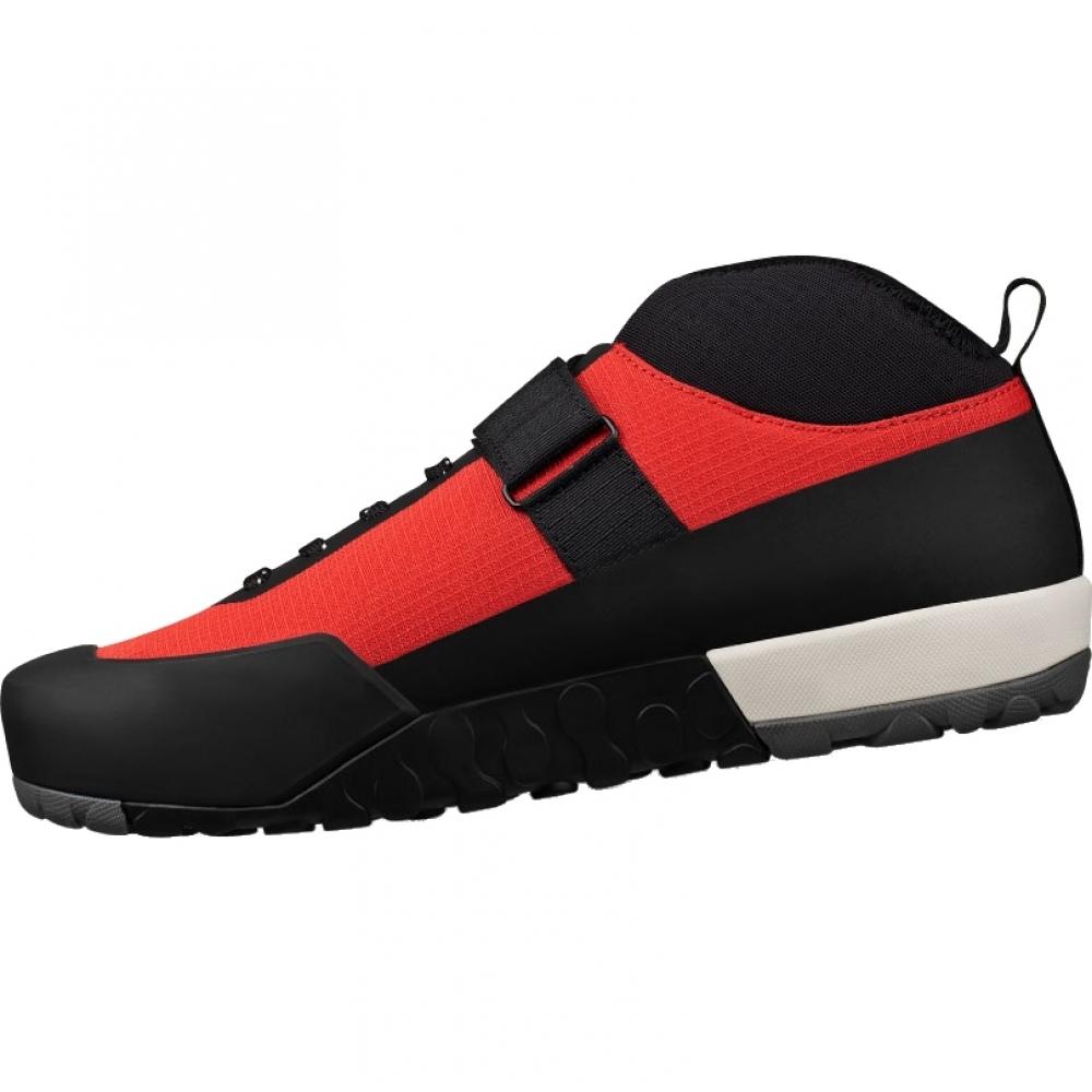 Fizik Gravita Tensor MTB-Schuhe - Größe 44, Red Black, Downhill Enduro, Clipless, Vibram XS Trek Evo, Schnürung und Powerstrap
