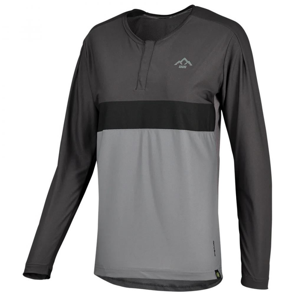 IXS Sports Division iXS Flow XTG Women's Long Sleeve Henley 38 graphite/black - atmungsaktives MTB-Shirt