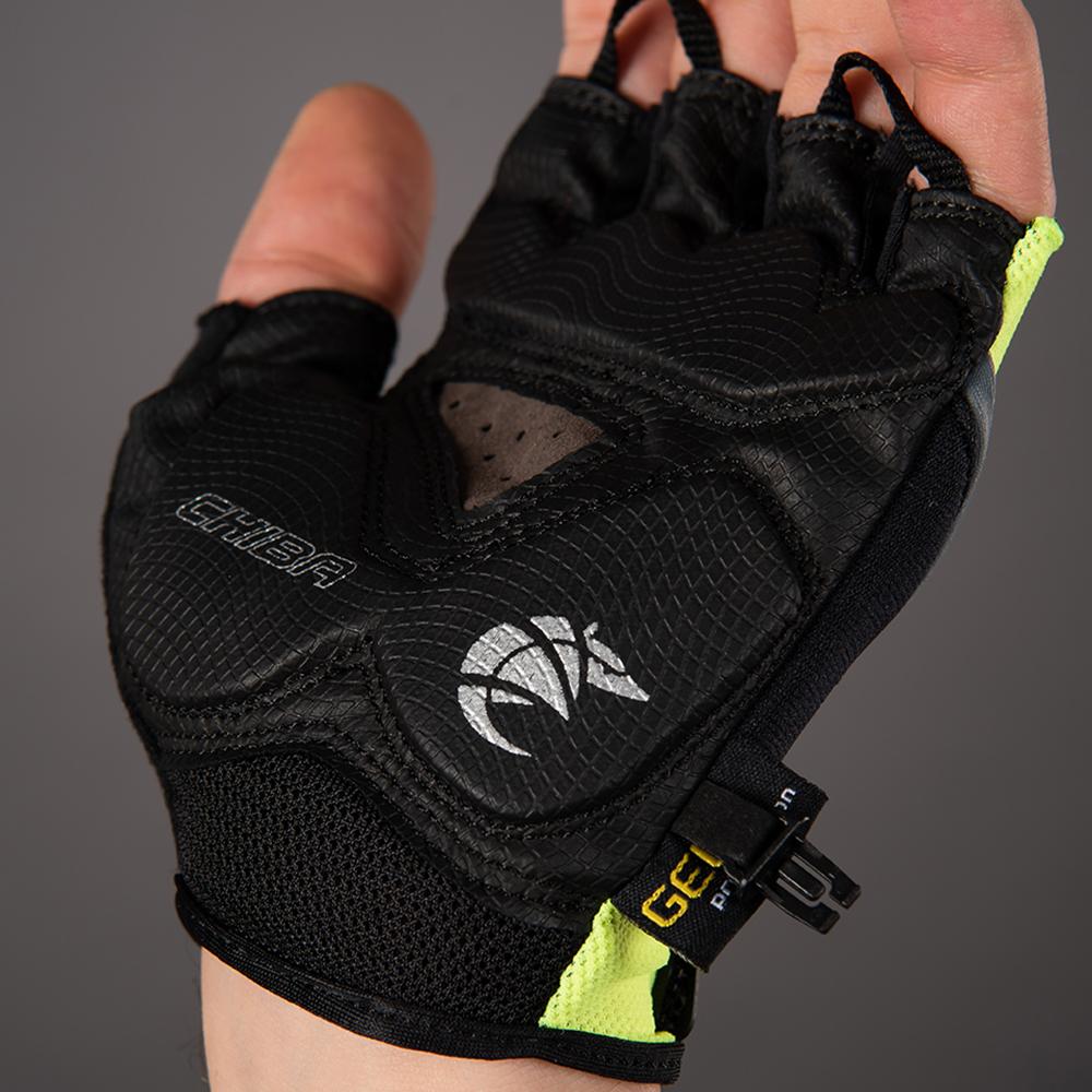 CHIBA Gel Premium - Radhandschuhe neongelb XXL mit Poron-Gel-Polsterung