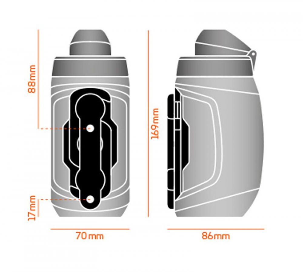 Fidlock Twist Bottle 450 ml Kids + Bike Base Trinkflasche Black