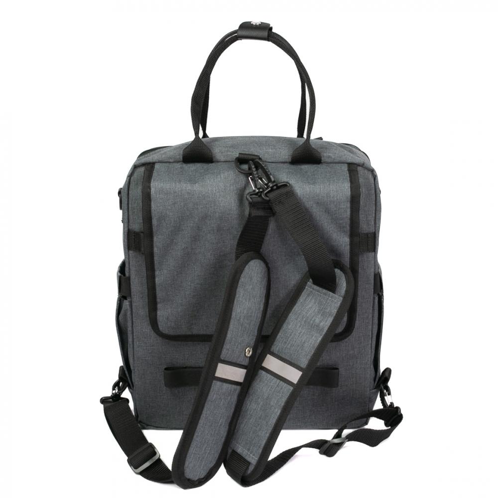 Haberland Bike-Rucksack More Than Work anthrazit - vielseitige Gepäckträger-Tasche und Rucksack