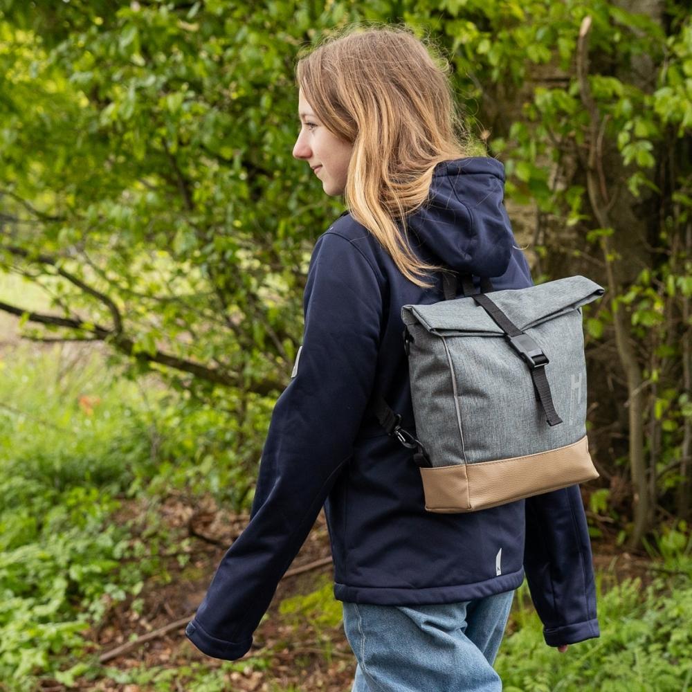 Haberland Lenker-Bike-Rucksack Keep Rollin' grau - flexible Lenkertasche & Rucksack in moderner Ausführung