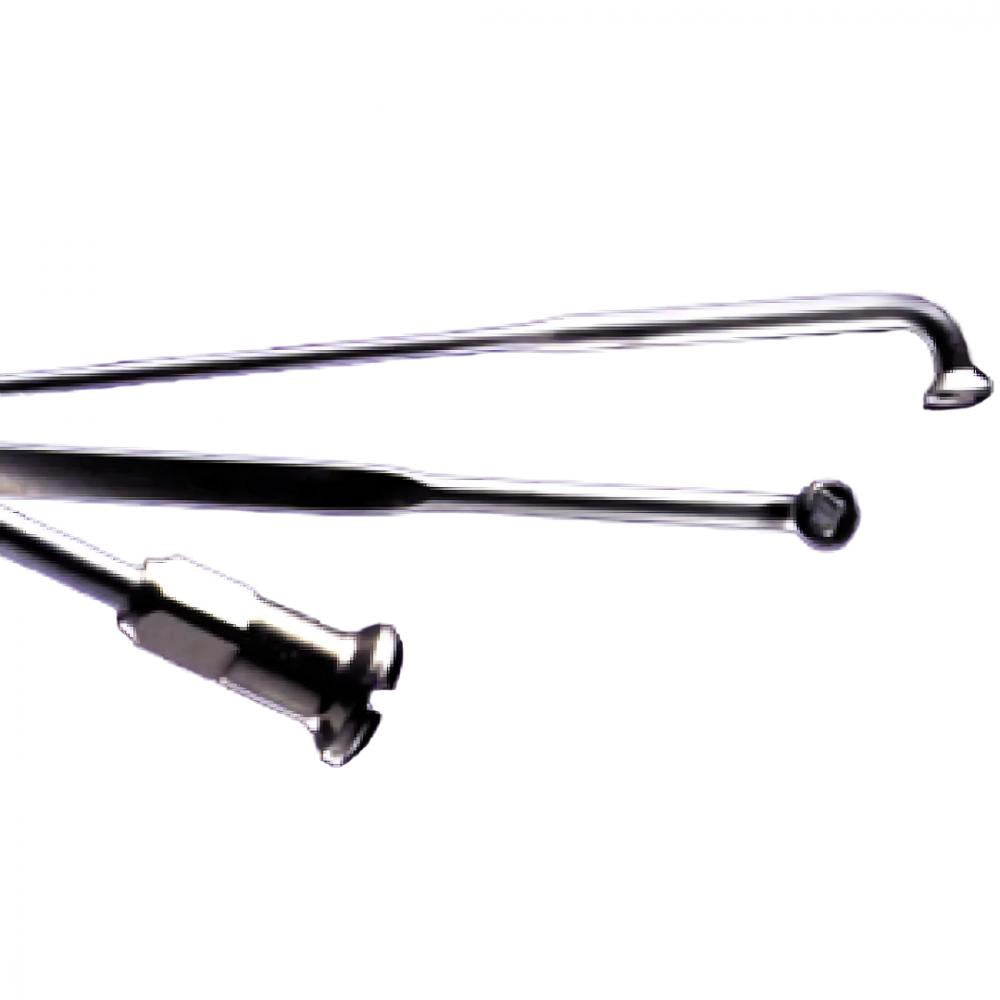 Büchel Speichen 2x266mm Nirosta silber 2,0mm mit 12mm vernickelten Messingnippeln, 100er Pack