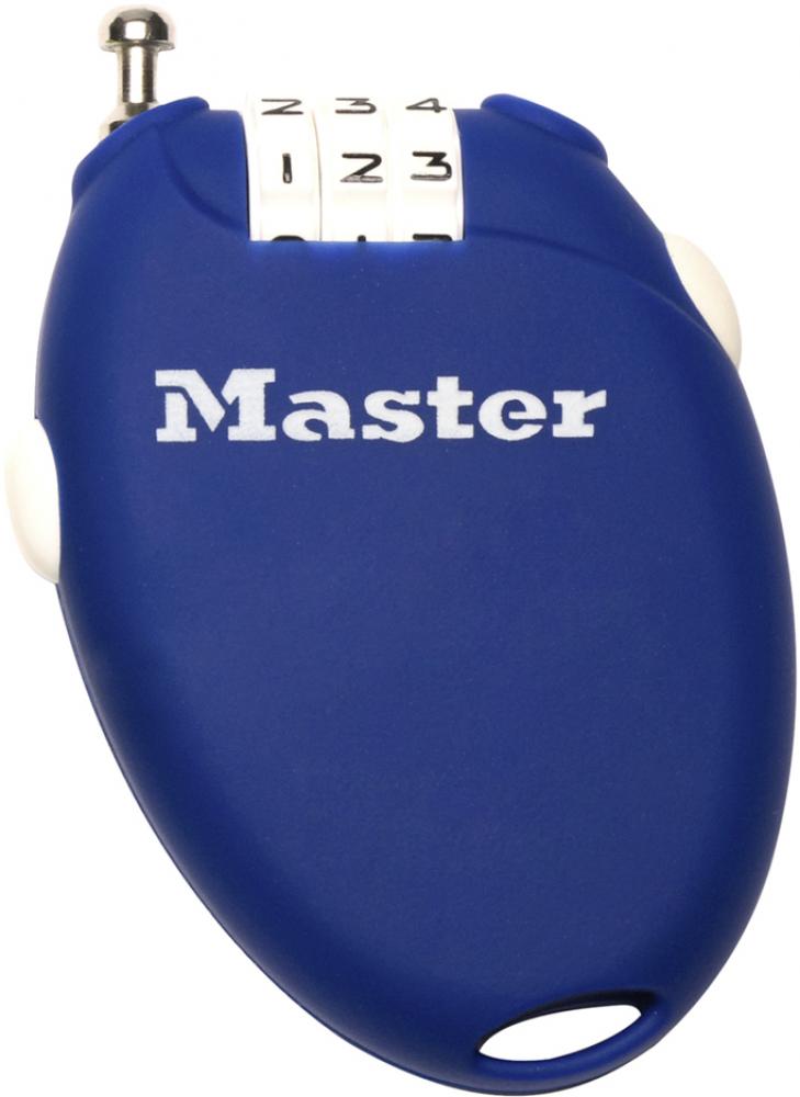 Master Lock Kabelschloss Retractor 4er Pack 2 mm x 700 mm - kompakte Diebstahlsicherung 700