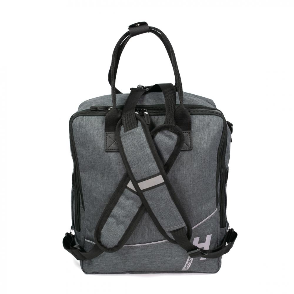 Haberland Bike-Rucksack More Than Work anthrazit - vielseitige Gepäckträger-Tasche und Rucksack