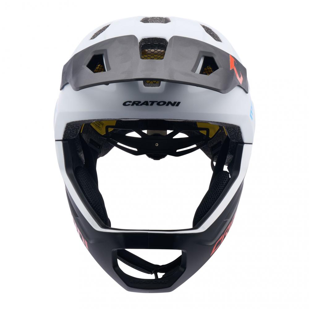 CRATONI MadCat MIPS Kinder-Fullface-Helm S-M 49-56 cm white-black matt