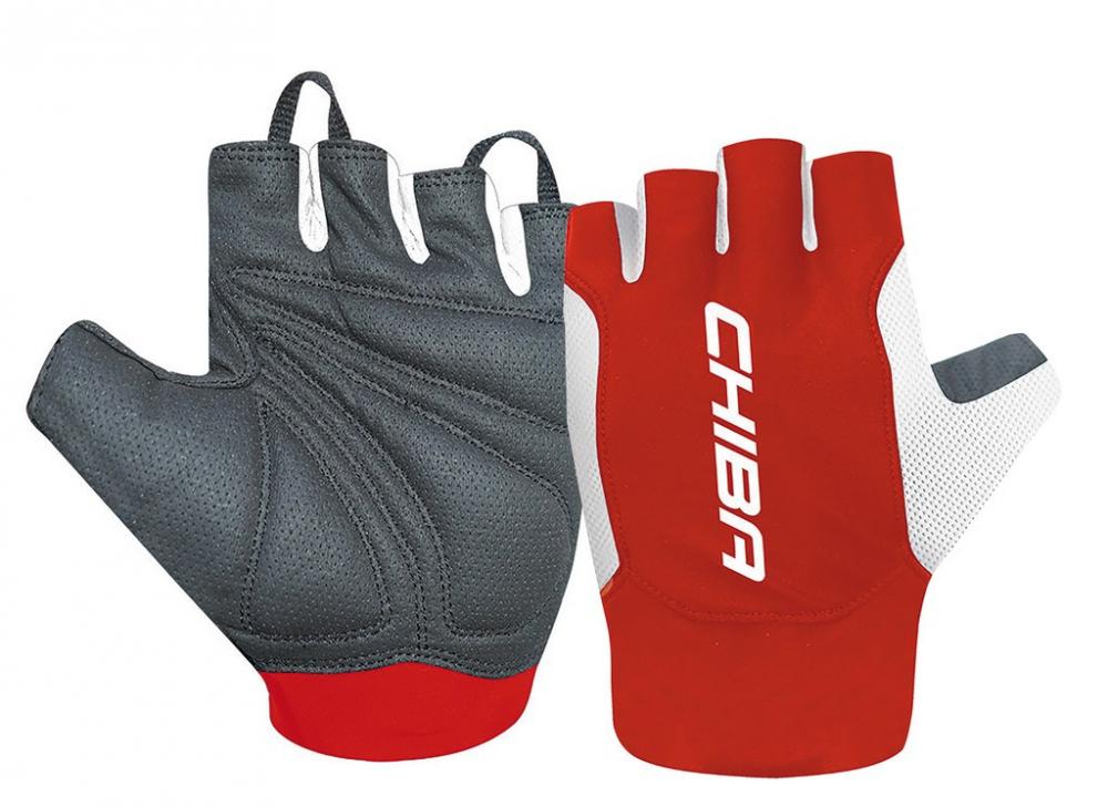 Chiba Handschuhe Mistral kurz Gr. M / 8, schwarz/rot