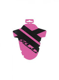 XLC Mini Mudguard MG-C29 VR in Pink, Fahrrad-Schutzblech für das Vorderrad, schwarz-pink mit XLC Logo.