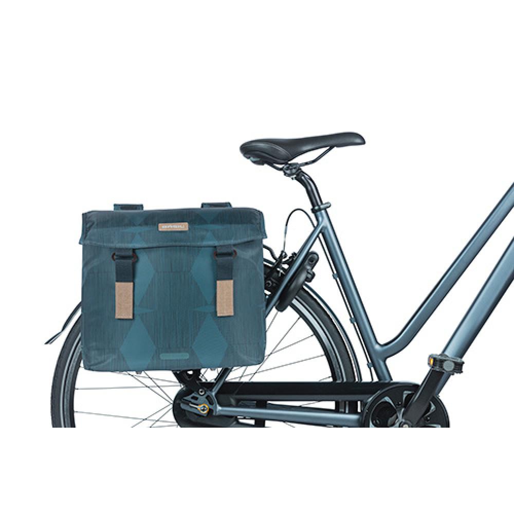 Basil Doppelpacktasche Elegance estate blue Größe 40x38x16 cm 40 bis 49l